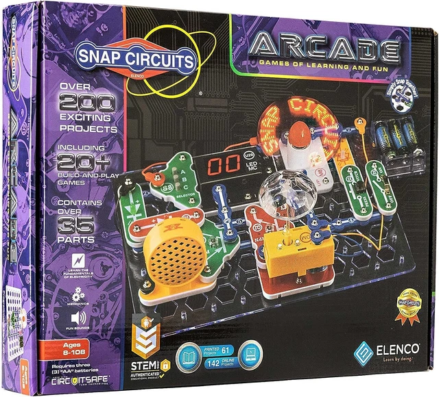 SNAP CIRCUITS ARCADE Electronic Game STEM Kit 200 Projects Learning Fun ...