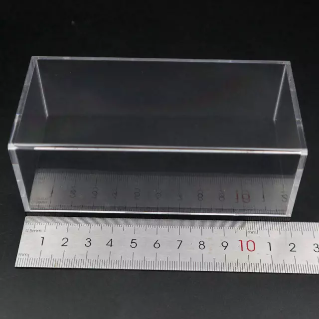 12cm Acrylic Case Display Box Transparent DustProof Black Base 1:64 Car Models