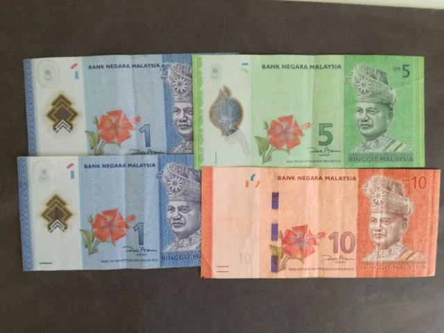 Malaysia 4 Banknotes Lot Banknote