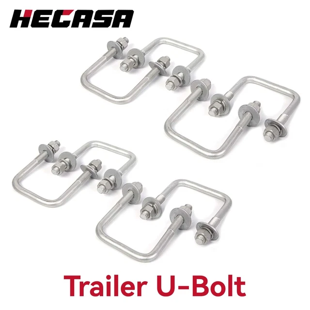 (8) BOAT TRAILER UBolt Galvanized Square 1/2"Dia x 3 1/16" x4 5/16