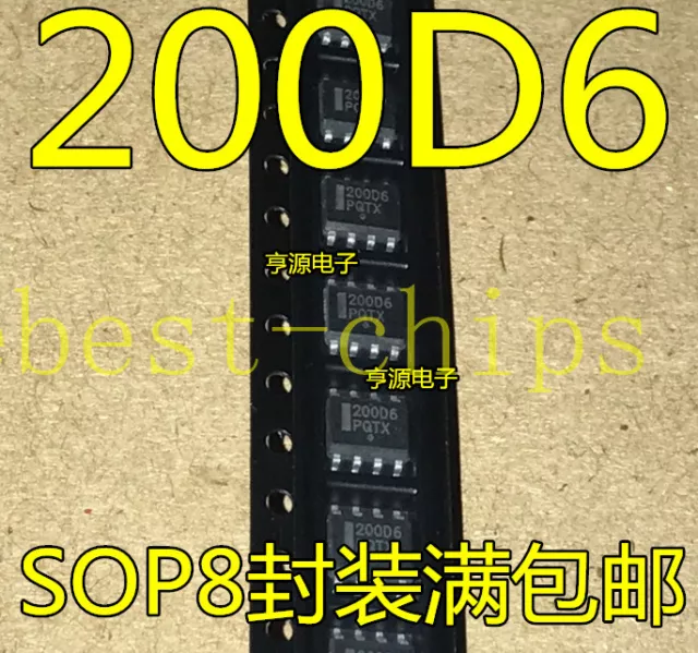10Pcs 200D6 Ncp1200D60R2G Sop-8  #E3