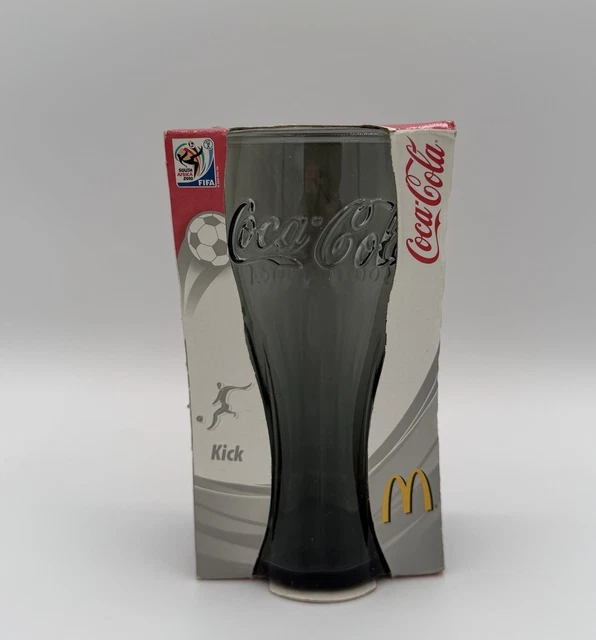 VINTAGE COCA-COLA 2010 FIFA World Cup Charcoal Contour Glass
