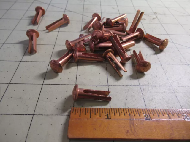 J-15 Jumbo Crescent Rivet Split Coppered Bifurcated Vintage Belts Antique 25 Pcs