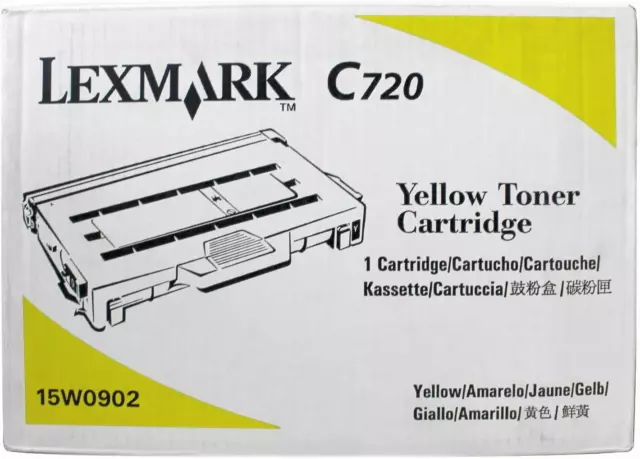 Original Lexmark Tóner Amarillo 15W0902 Optra C720 C720n C720dn Emb.orig