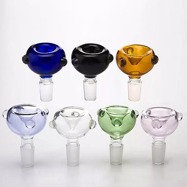 2PCS 14mm Male Bowl Thick Glass Bowl for Glass Bong Pipe Slide Replacement parts