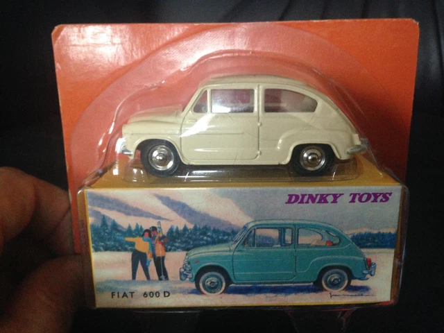 DINKY TOYS 520 ATLAS EDITION FIAT 600D IN CREAM WITH RED INTERIOR NEW see pics