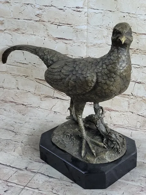 Art Deco Hand Made by Lost Wax Method  Bronze Pheasant Sculpture Figurine Deal