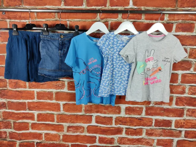 Girls Bundle Age 5-6 Years Next M&S Etc Denim Skirt Shorts T-Shirts Summer 116Cm