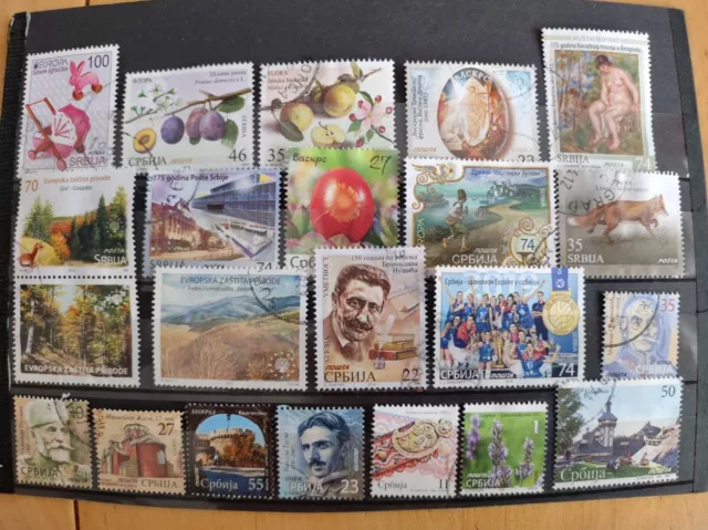 Serbien, schönes Lot nur sauber gestempelte Briefmarken 3