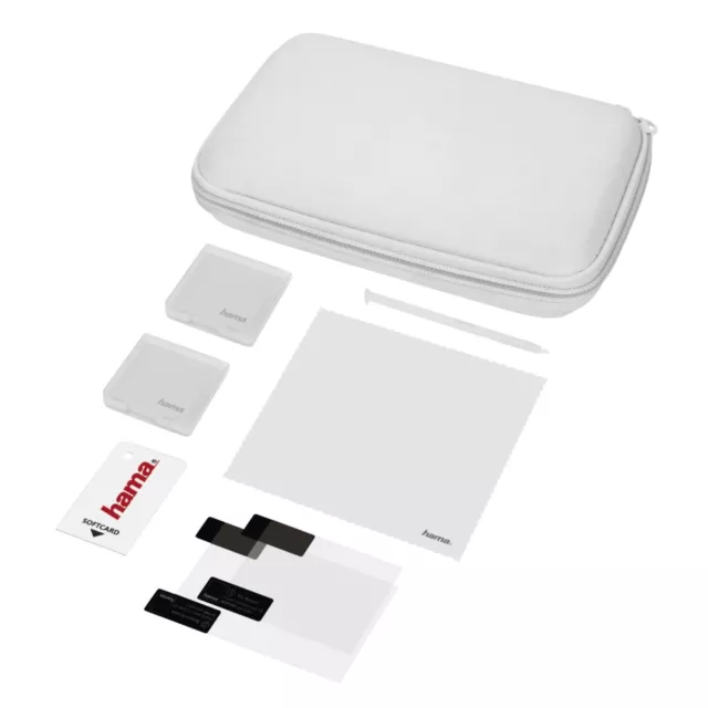 Hama Zubehör-Set 8in1 Tasche Spiele-Hüllen Hard-Case Folie für Nintendo New 3DS