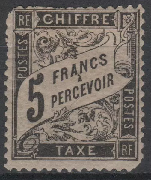 FRANCE STAMP TIMBRE TAXE N° 24 " TYPE DUVAL 5F NOIR " NEUF x RARE A VOIR  K542