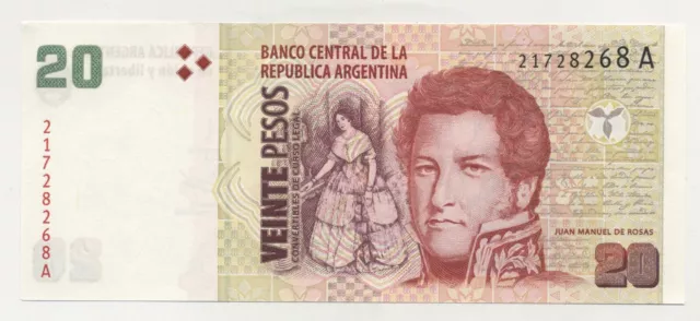 Argentina 20 Pesos ND 1999 Pick 349 UNC Banknote Uncirculated