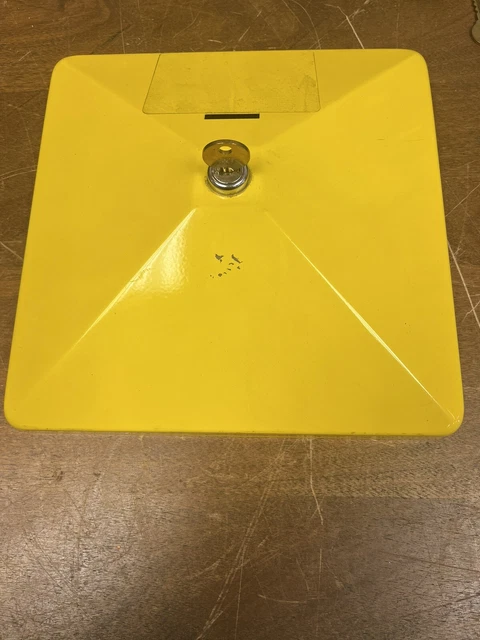 U-turn Candy Machine Lid Bulk Yellow Vending Top Cover Donation Slot W/ Lock Key