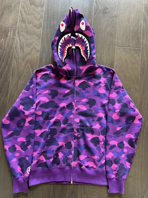 bape big abc camo shark wide full zip double hoodie