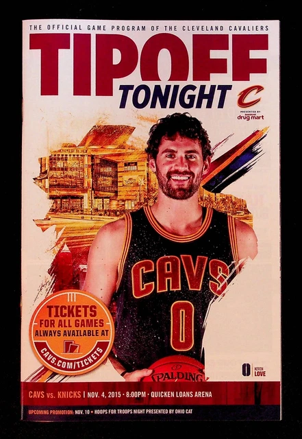 Cleveland Cavaliers New York Knicks NBA Game Program 2015 Championship Season