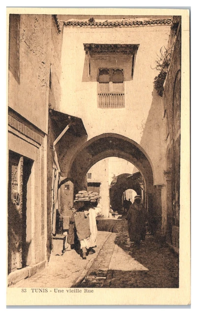 Postcard - An Old Street in Tunis Tunisia North West Africa
