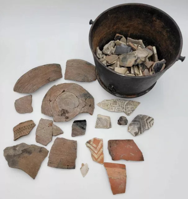 Nice Big Lot Of Arizona pottery shards Anasazi And More 100 Plus Pcs Apaa