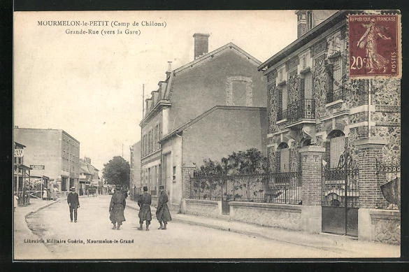 CPA Mourmelon-le-Petit, Grande-Rue vers la Gare 1921