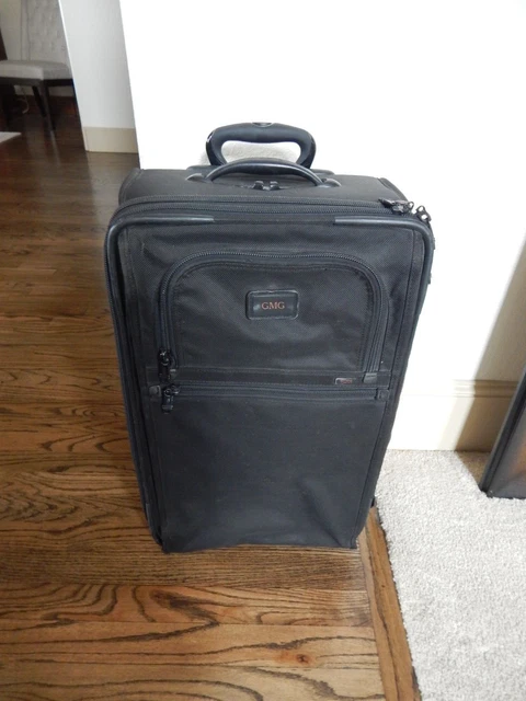 229220H Black TUMI Upright 2 Wheel Rolling Suitcase Luggage 23"!   GMG Monogram