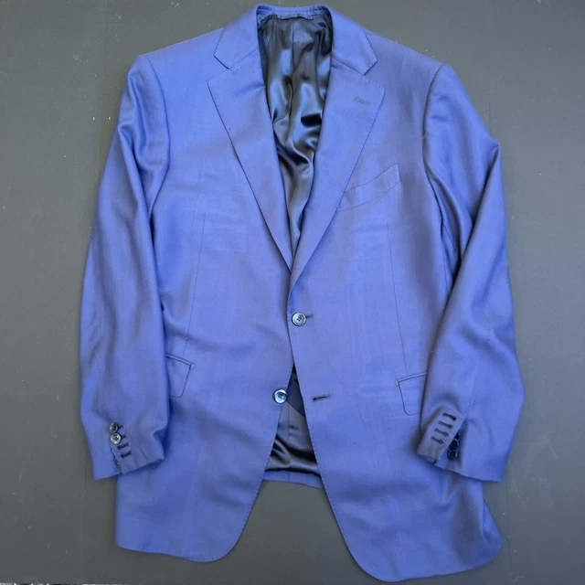 ZILLI Sport Coat VICUNA Cashmere Blue Suit Jacket Blazer 54 / 44 Italy MOP