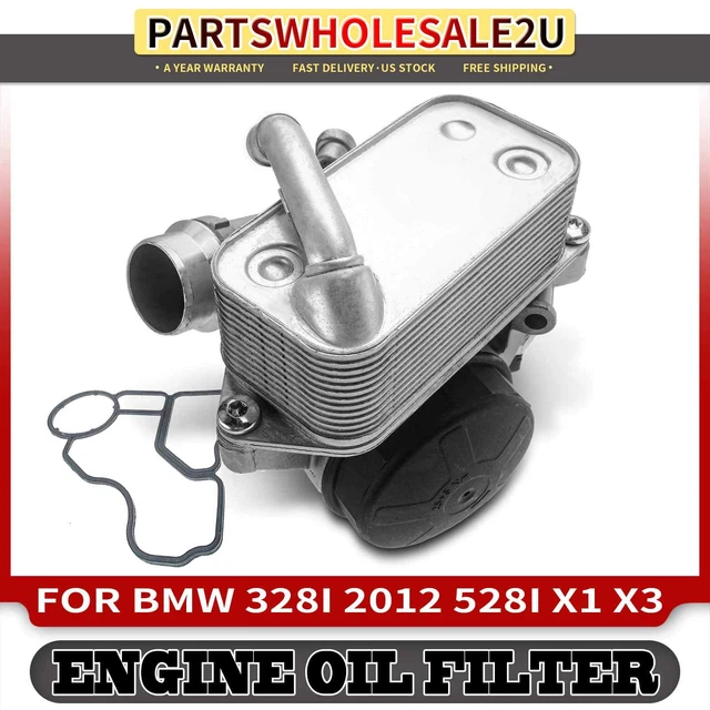 NEW ENGINE OIL Cooler Filter Housing Assembly w/ Gasket for BMW 328i