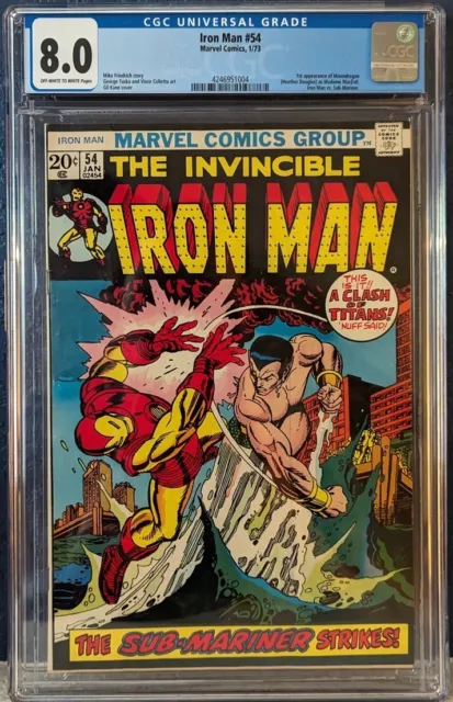 The Invincible Iron Man (1968 1st Series) #54 - 1st Moon Dragon App! - CGC 8.0
