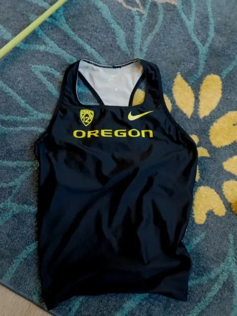 Oregon Ducks Nike PE Team Issued Track & Field SINGLET WOMENS MEDIUM