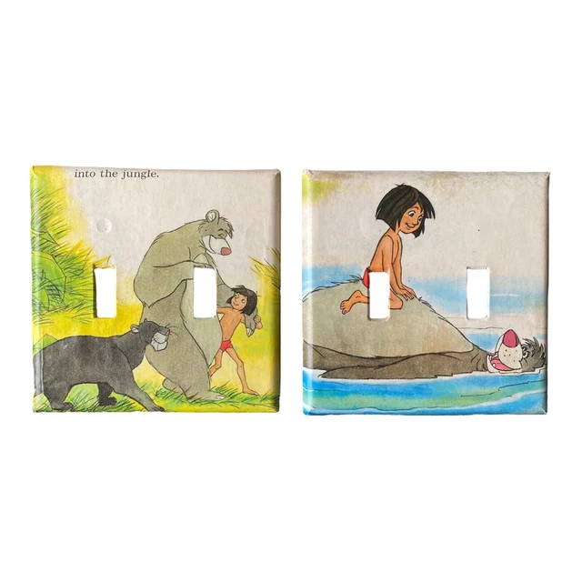 DISNEY 2 JUNGLE Book Double Light Switch Outlet Wall Cover Plate Baloo