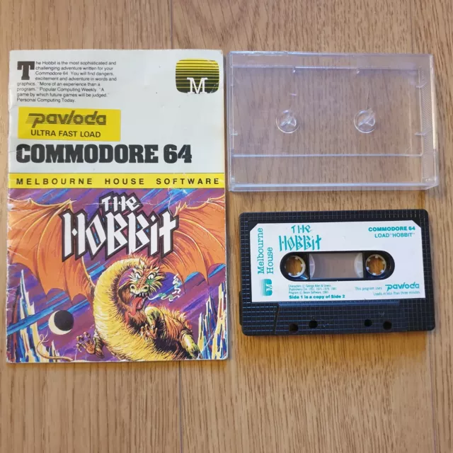 Commodore 64/128 The Hobbit Computer Game by Melbourne House Tested & Working