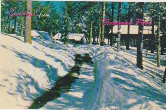 Snow Scene-Greetings From Thousand Pines-CRESTLINE, California