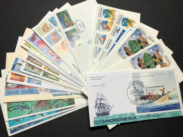 (SP37) Mikronesien / Micronesia, 23 offiziellen Schmuck-Ersttagsbriefe