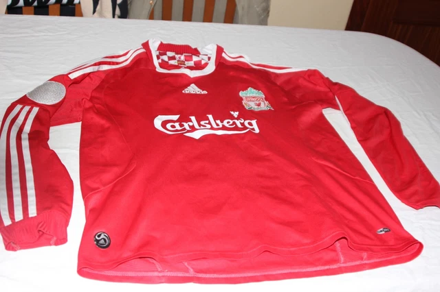 T-Shirt Calcio Liverpool Di Marca Adidas Taglia M Carlsberg N 9 Torres