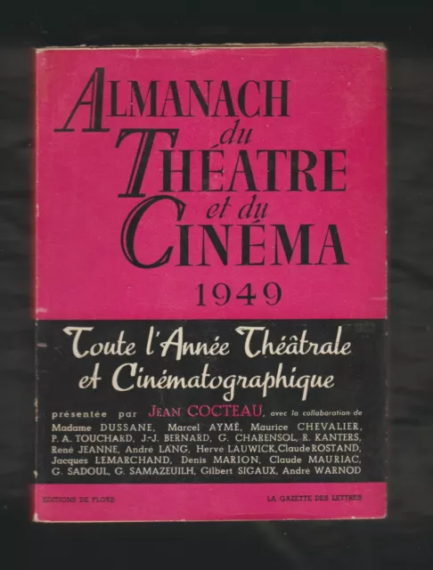 Almanachs du Théâtre et du Cinéma 1949-50-51/ Cocteau, Bazin, Charensol, Sadoul 2