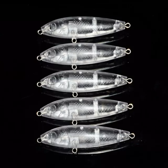 5 stücke Unlackiert Harte Blank Crankbait Minnow K?der K?rper 9 cm 11,18g ED