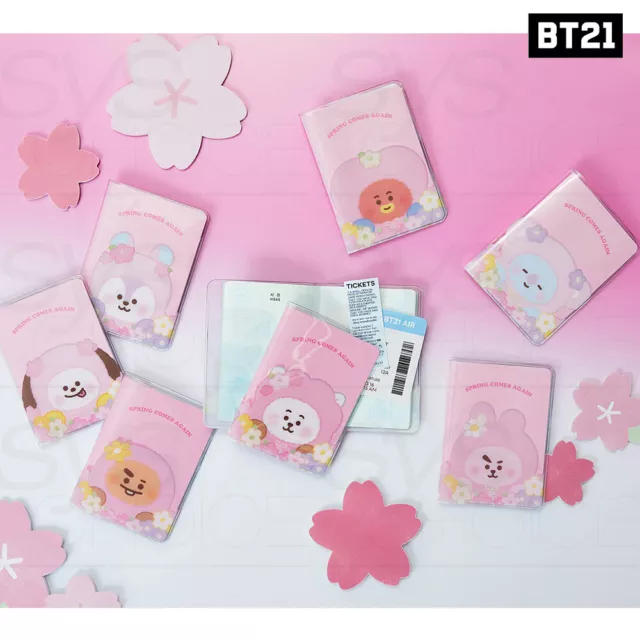 BTS BT21 Official Authentic Goods PVC Pocket Passport Case SPRING DAYS Ver + TR#