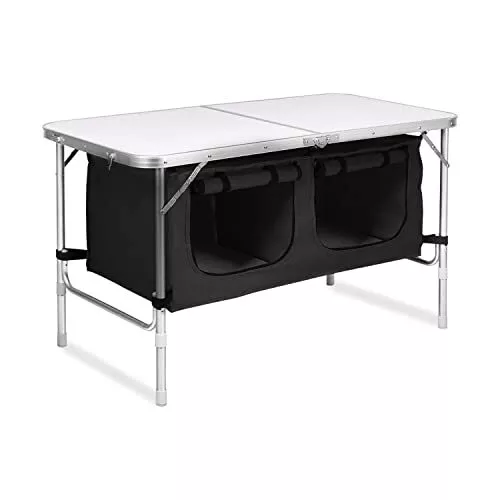 Camping Table 120cm Silver With Black Storage Bag Kiliroo