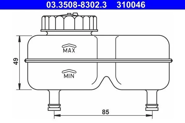 Vase D'Expansion, le Liquide de Frein, ATE 03.3508-8302.3