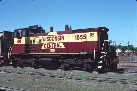 Wc 1555 Sw-1500 Neenah Wi (Wisconsin Central) Original Slide 06-04-89 T7-4