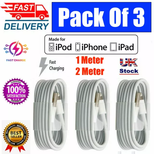 Heavy Duty USB Charger Sync Wire Cable Lead for iPhone 11 XR XS 8 7 6s iPad AIR