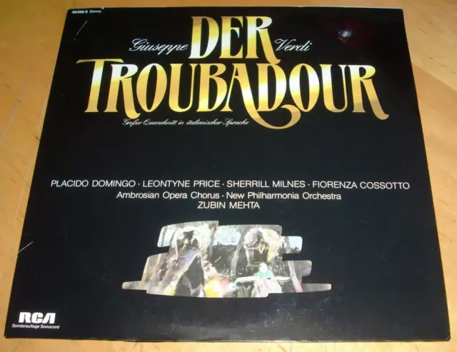 Langspielplatte Giuseppe Verdi - Der Troubadour  Grosser Querschnitt