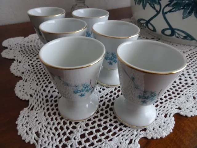 6 petites tasses à café/moka/espresso ou mazettes/mazagrans porcelaine