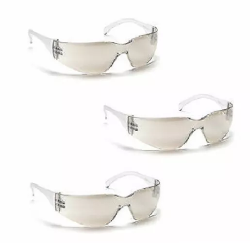 Pyramex S4180S INTRUDER Safety Glasses, Indoor/Outdoor Mirror, 3 Pair Pack