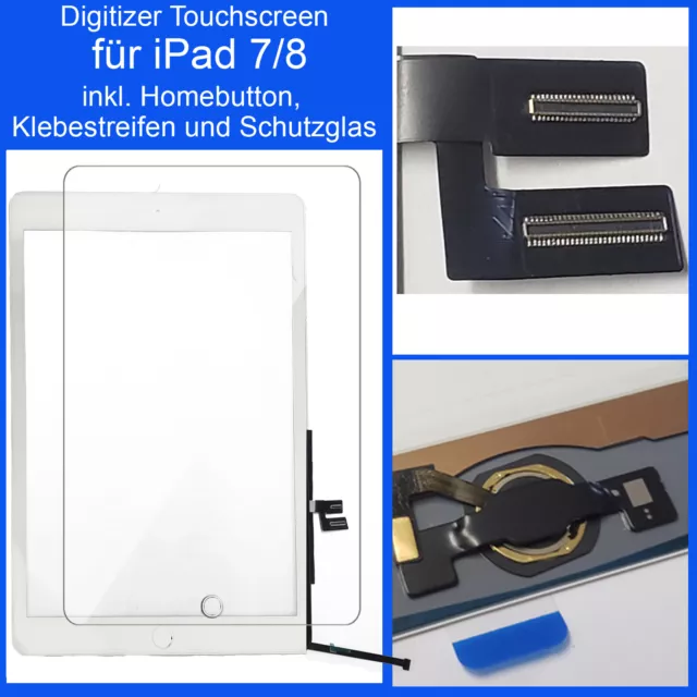 HX Numériseur IPAD 7 2019 10,2 A2197 A2198 A2200 Écran Tactile + Touche Accueil