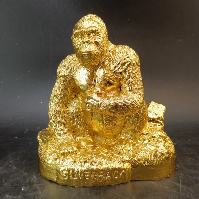 GORILLA Figurine (Award, Statue) With Hand-Laid Gilding