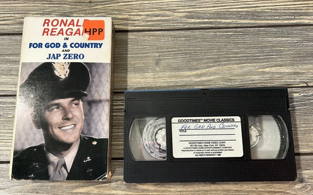 Vintage 1985 Ronald Reagan in For God And Country VHS Tape