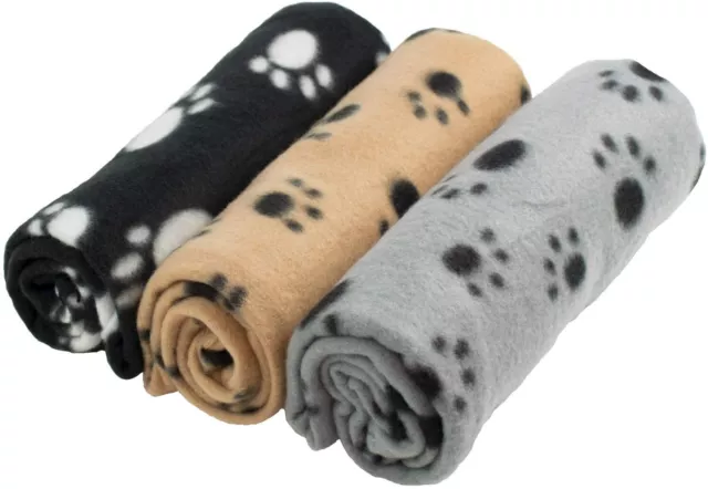 Large Pet Blankets x3 NEW Washable Soft Dog Cat Fleece Blanket Puppy Blankets