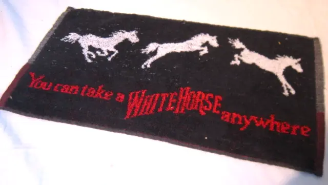 Vintage White Horse Mild Bar Towel Mat Runner Man Cave