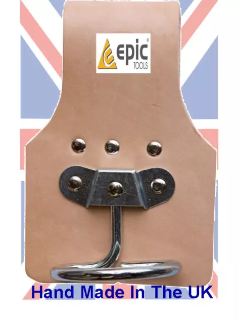 Priory Tan Leather Swing Style Hammer Loop Belt Holder Frog, Ideal Scaffolders