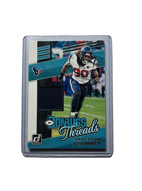 Jadeveon Clowney 2019 Panini Donruss Threads Insert #T-8 Texans Player Worn