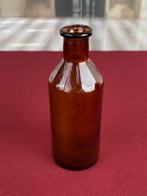 Kleine antike Apothekerflasche GLAS 100ml. Mundgeblasen ohne Chips 3
